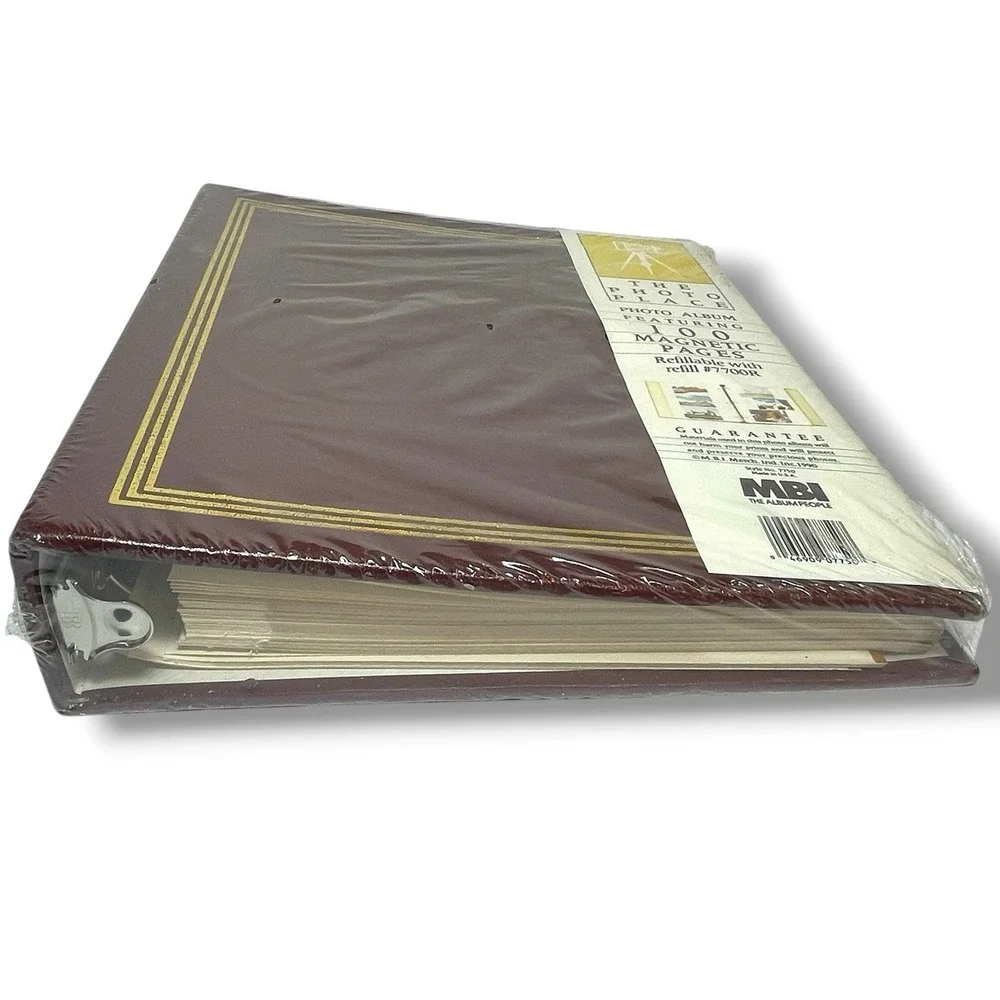 The Library Collection Vintage 100 Page Photo Albums NEW Sealed MBI Burgundy